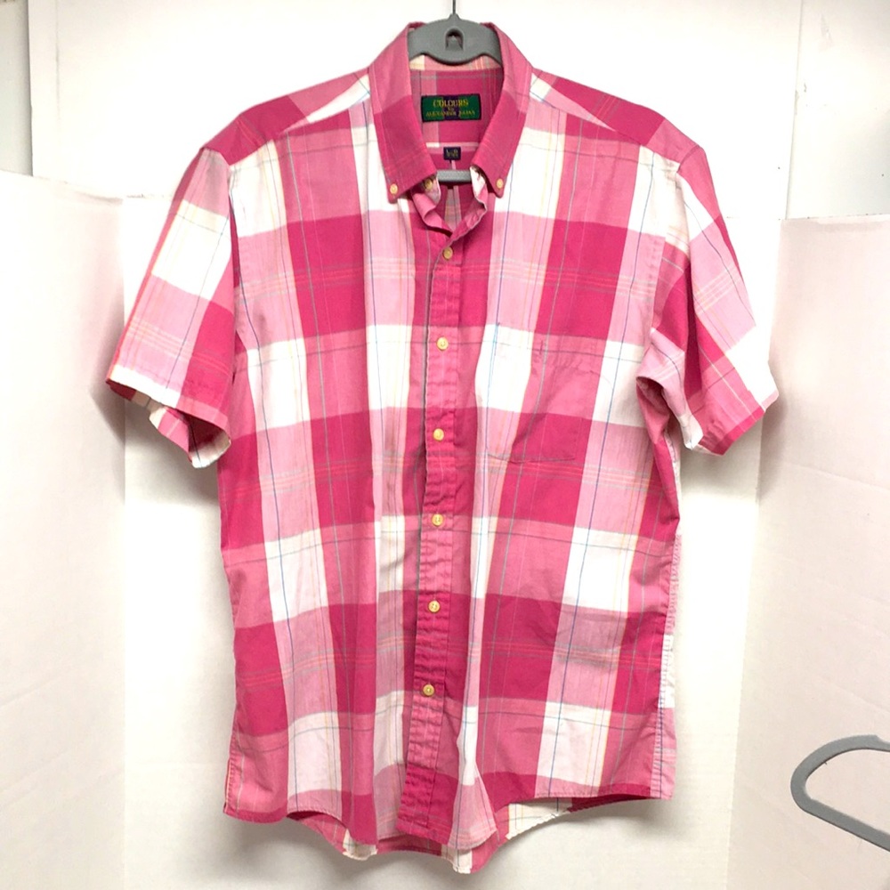 Colours Designer Alexander Julian- Short Sleeves Men’s Pastel Color shirt Large